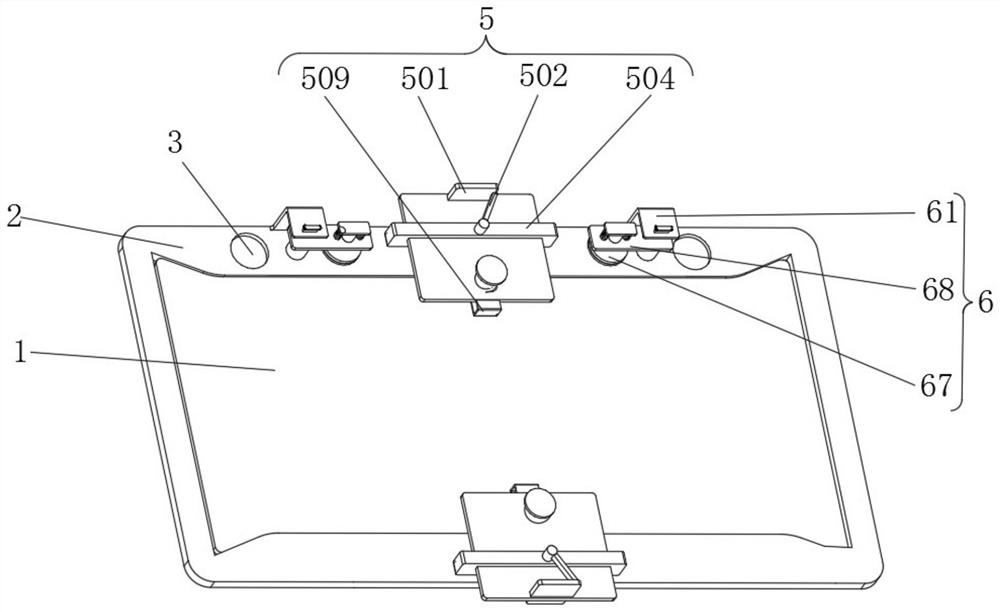 License plate frame rear-view camera device and application system thereof