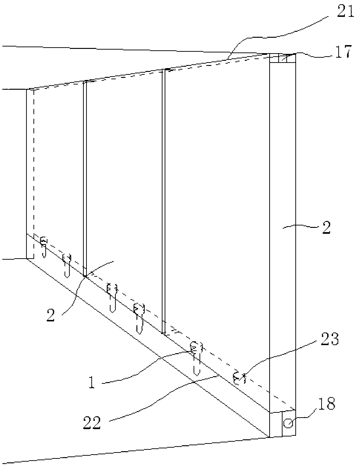 Method for installing concrete light board wall and jacking and fixing device