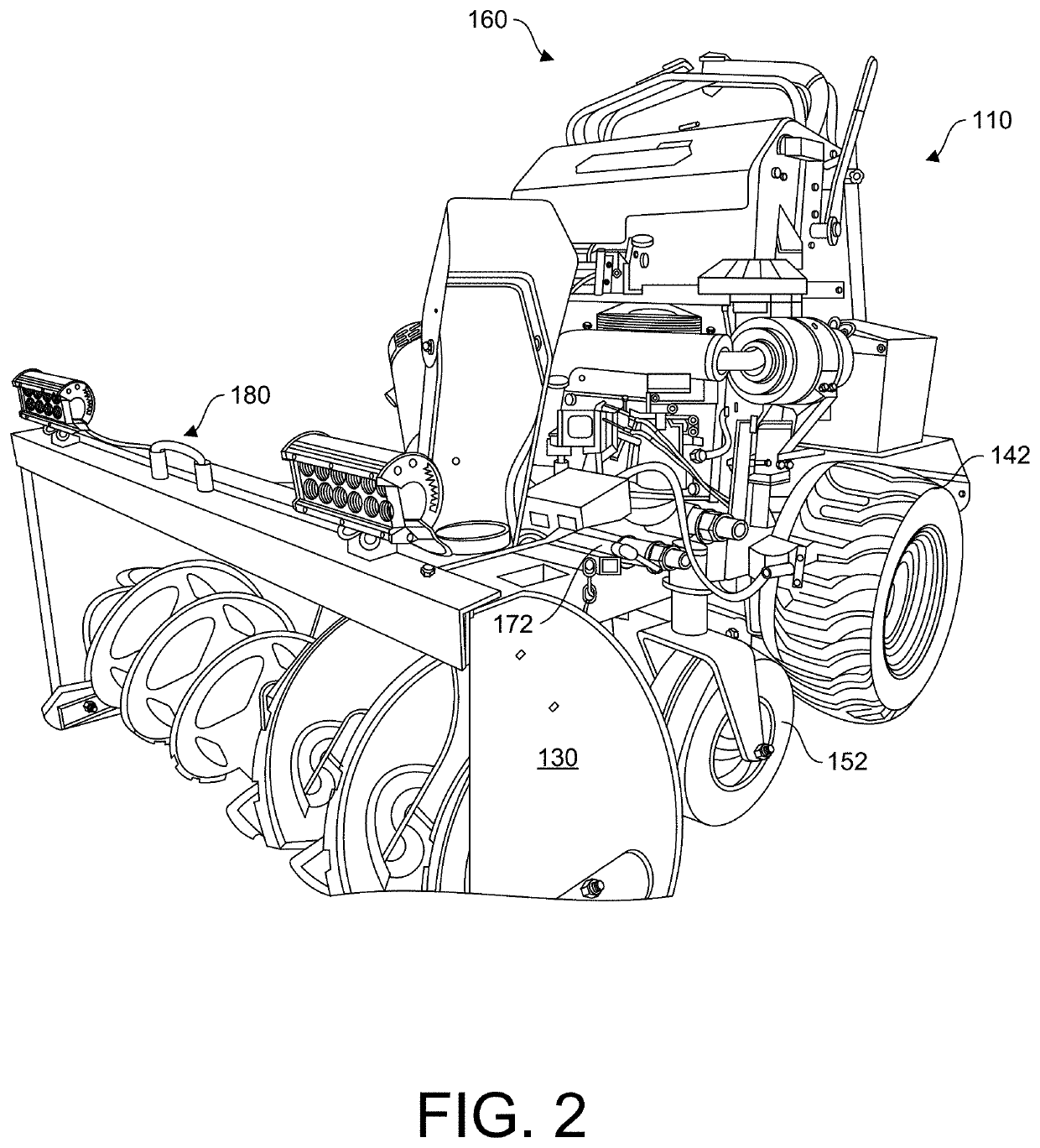 Method and apparatus for safely and quickly removing snow from narrow pedestrian and vehicular paths