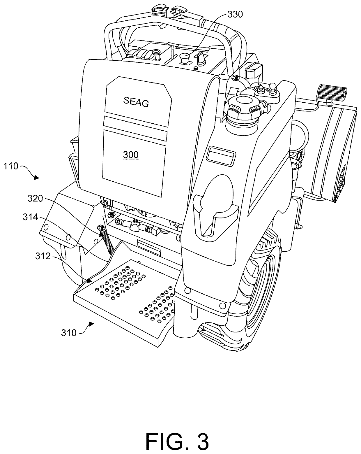 Method and apparatus for safely and quickly removing snow from narrow pedestrian and vehicular paths