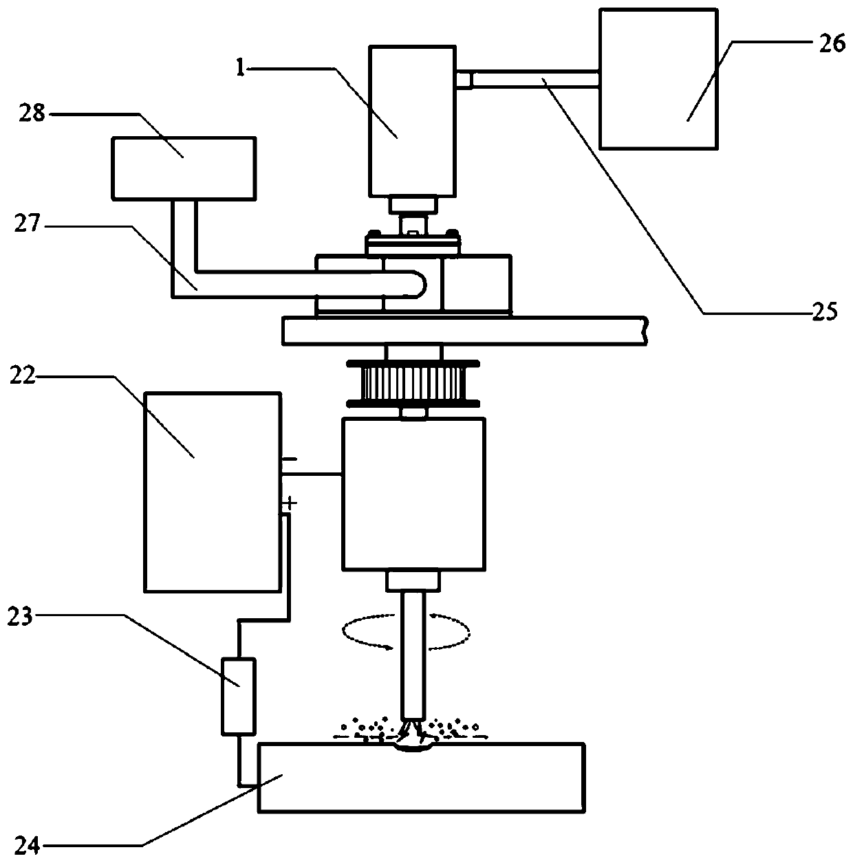 EDM device and EDM machine tool based on moving electric arc