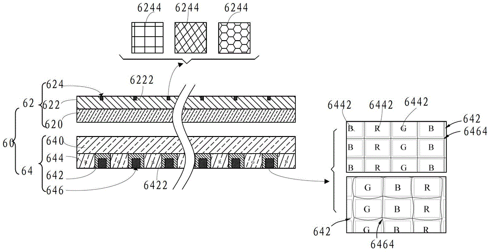 Light polarizing-filtering module and touch display screen
