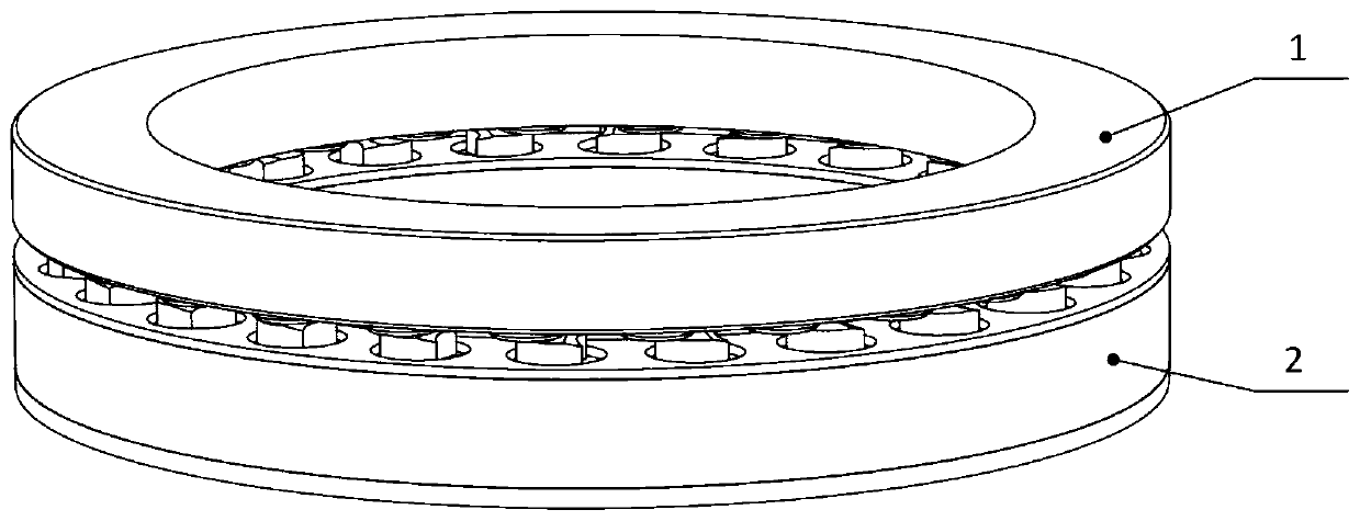 Open type diamond tilting pad thrust bearing