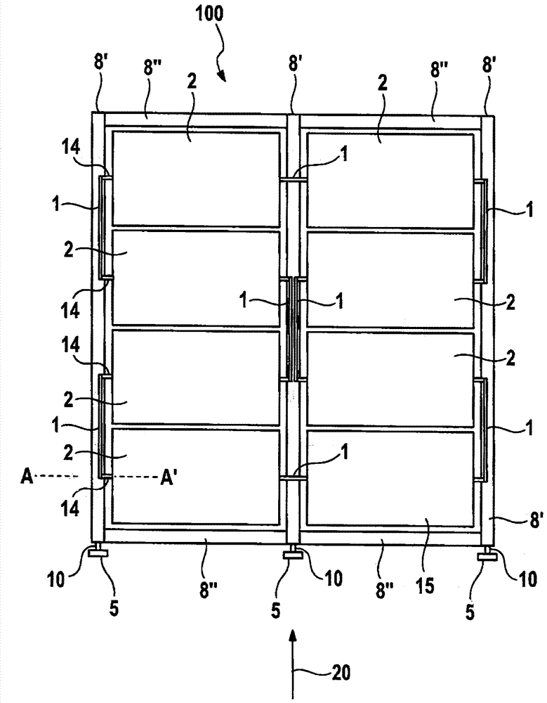 Battery pack with a separating device