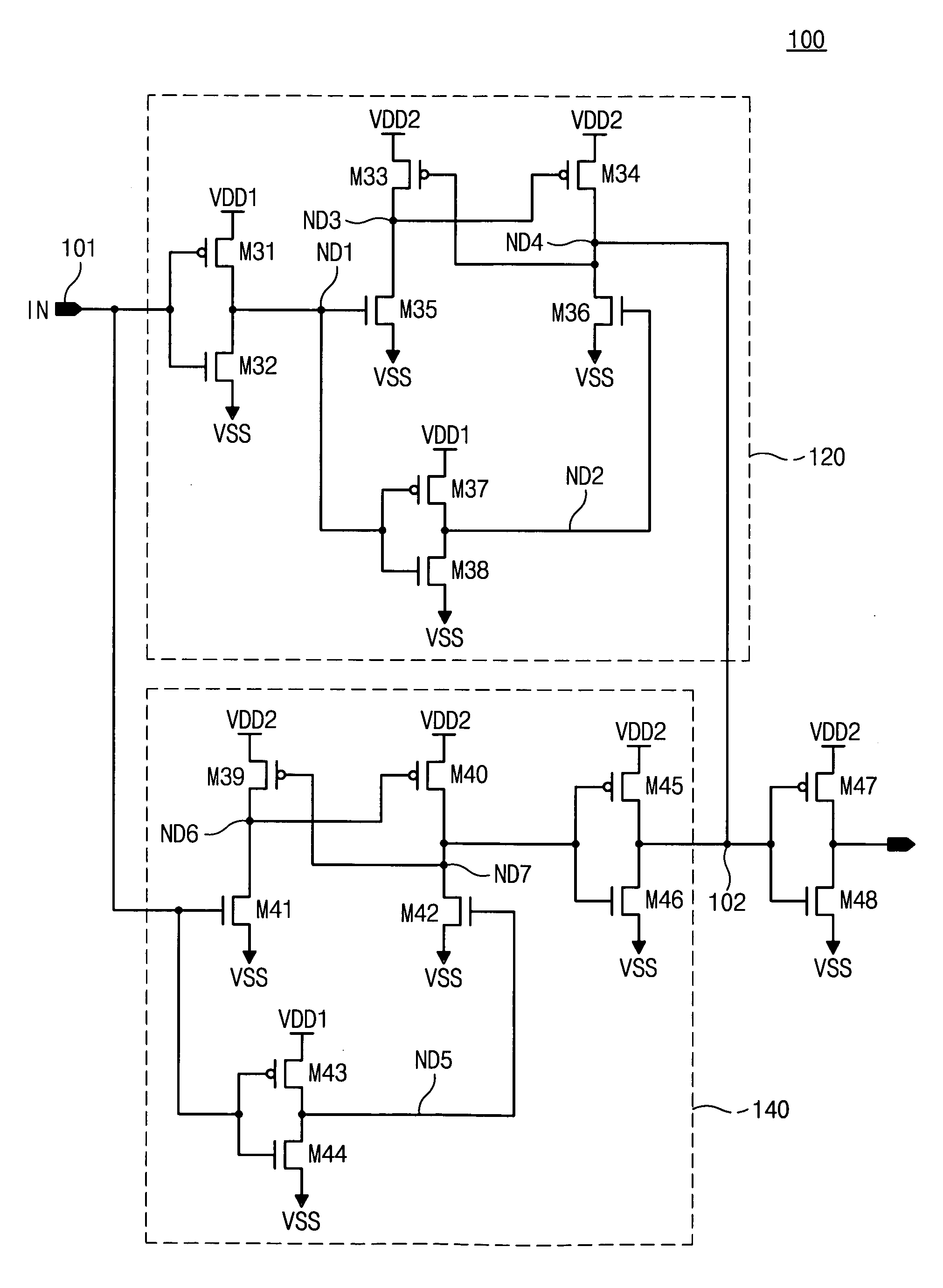 Voltage conversion circuit with stable transition delay characteristic