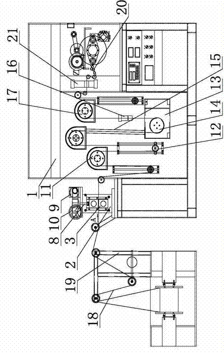 Forming device for flat metal wire rod