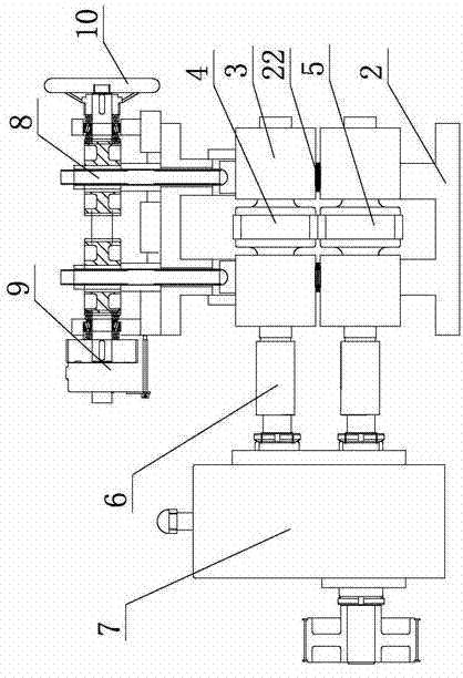 Forming device for flat metal wire rod