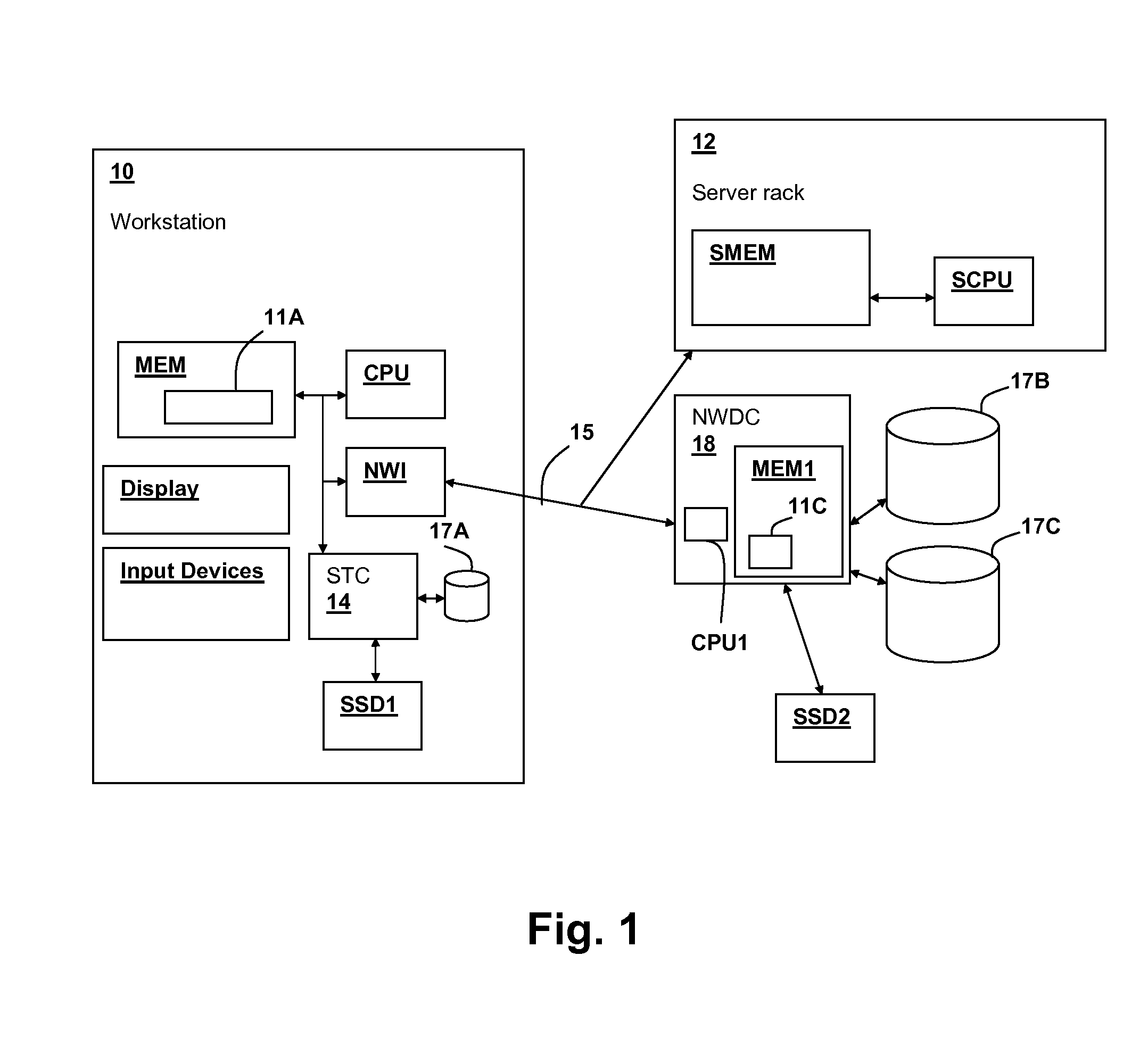 Hybrid storage subsystem with mixed placement of file contents