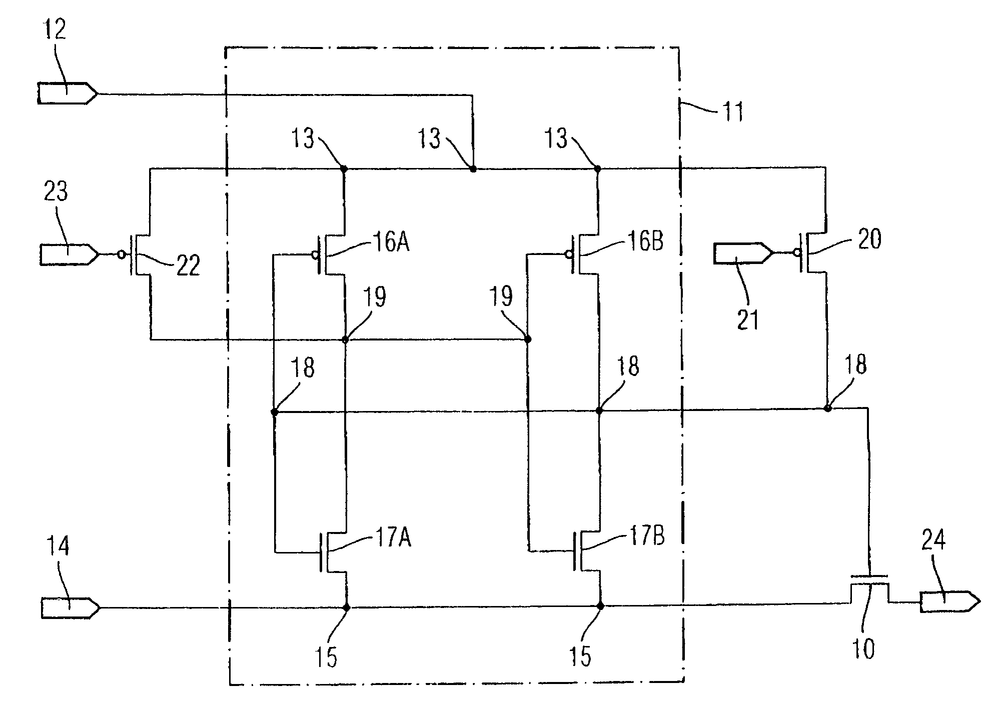 Method for actuating a transistor