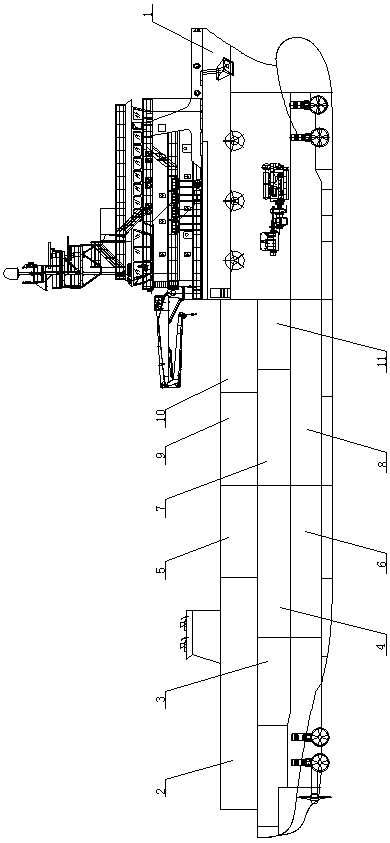 A fracturing ship operating system