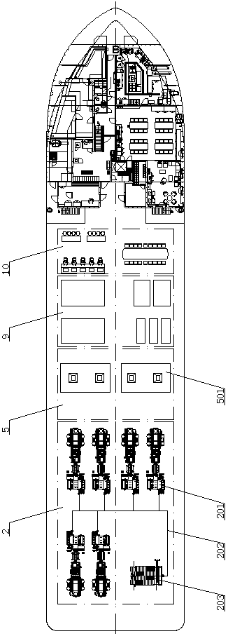 A fracturing ship operating system