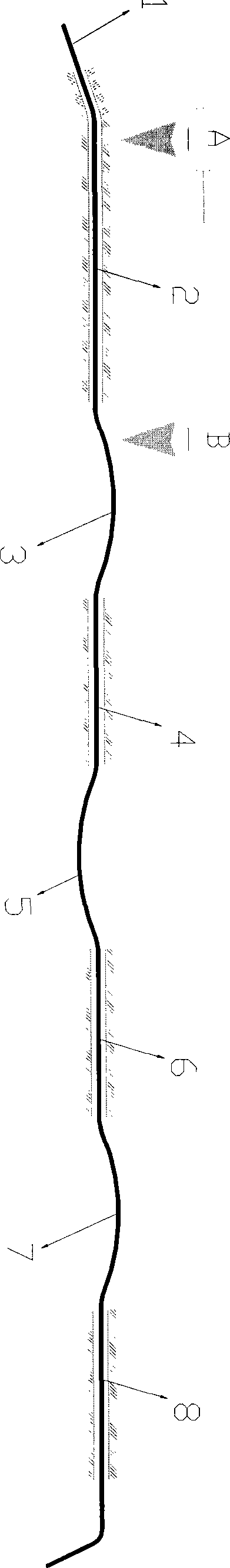 Grading seabed pipeline construction method via ditching twice and stopping bending through preheating