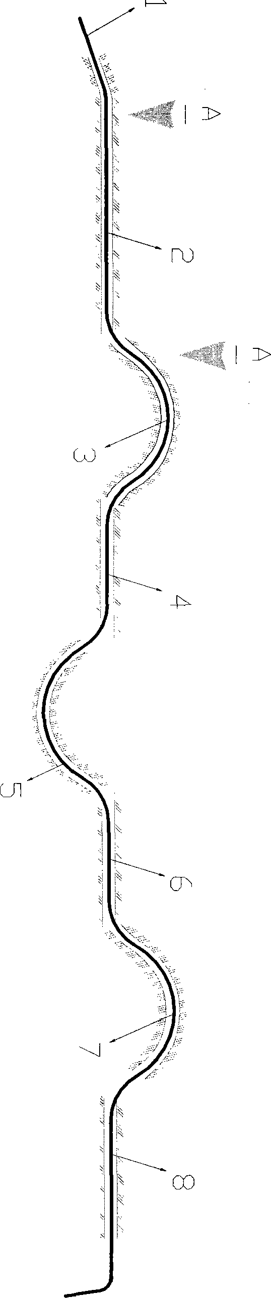 Grading seabed pipeline construction method via ditching twice and stopping bending through preheating