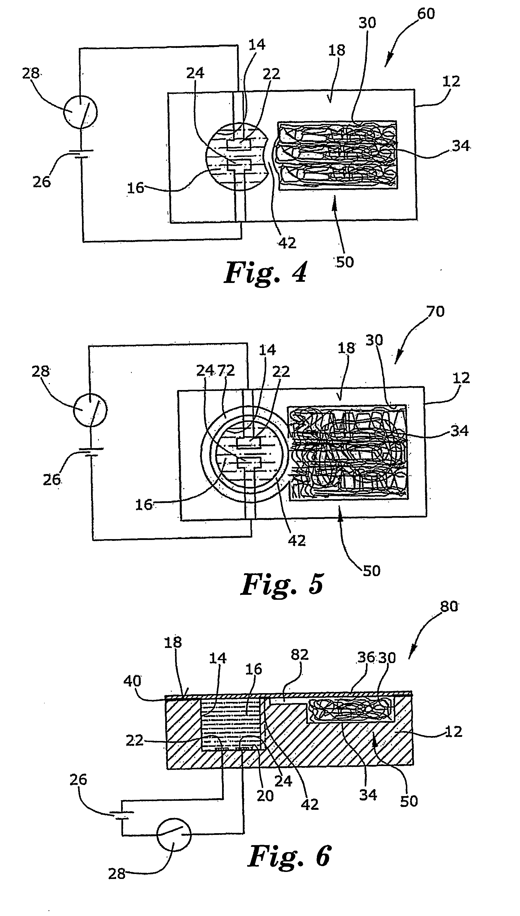 Display device for irreversibly switching from a first state to a second state
