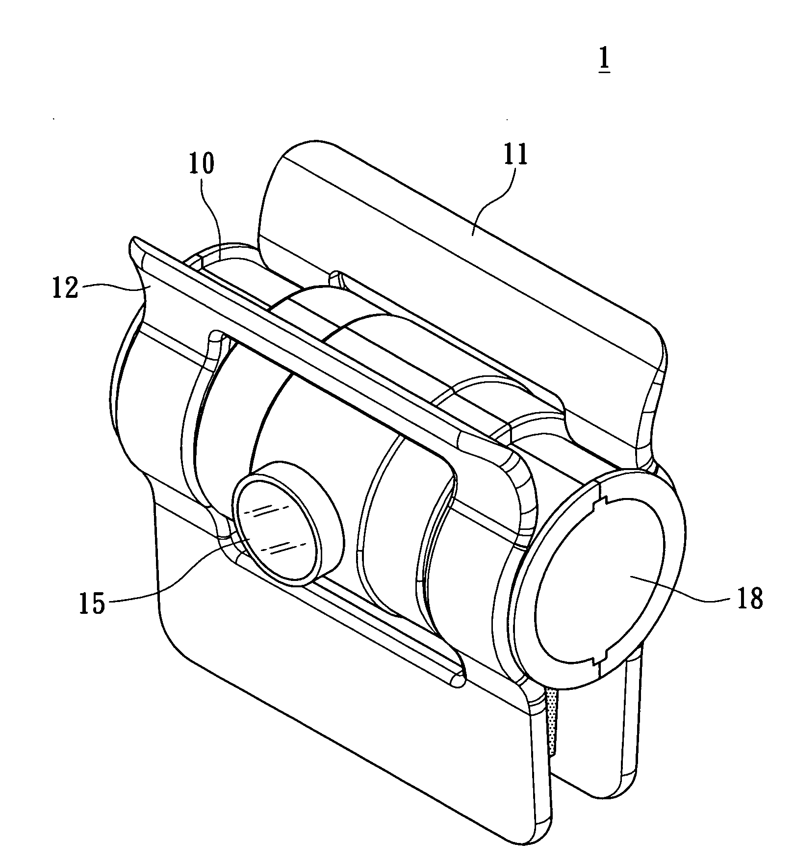 Webcam module having a clamping device