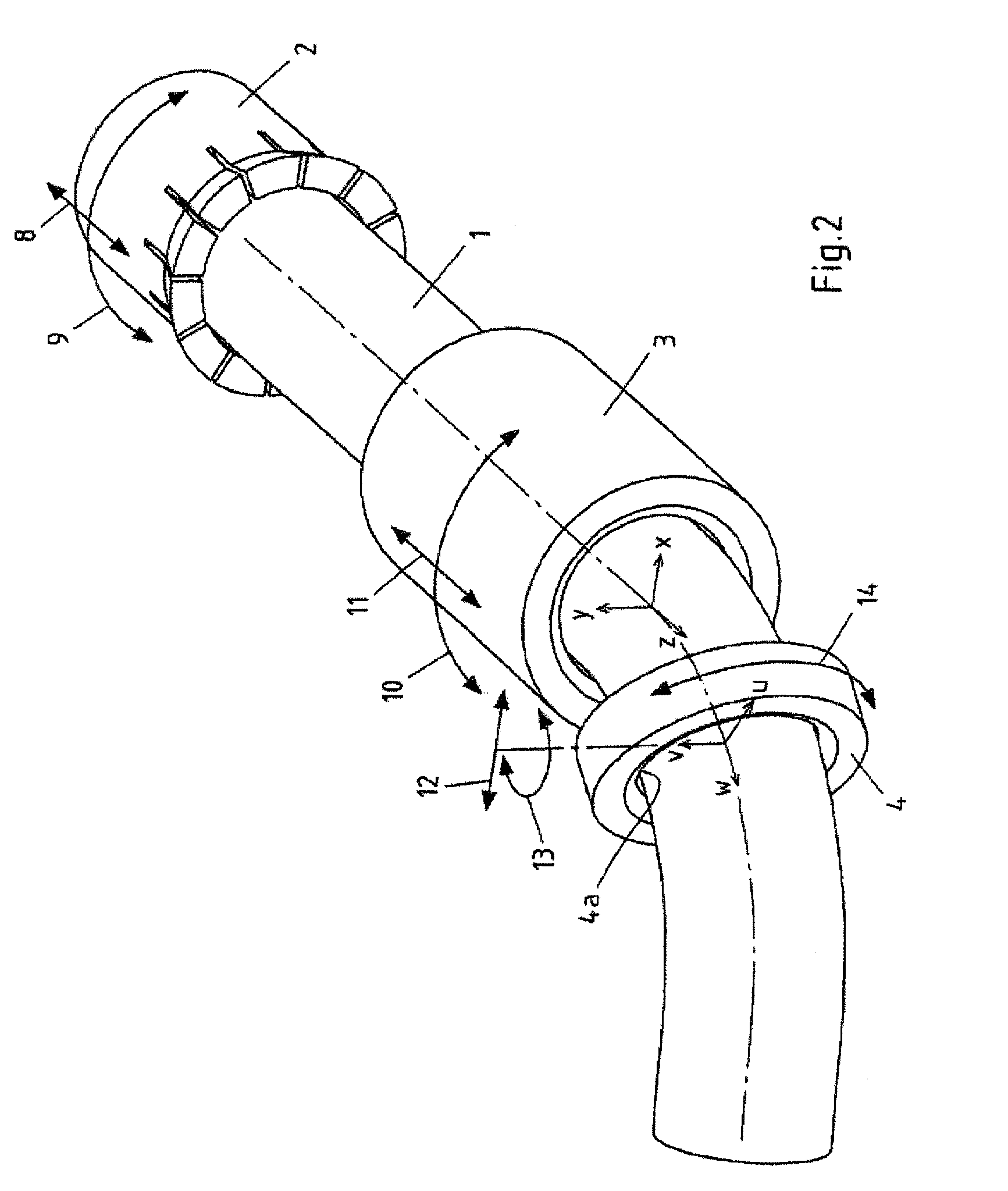 Device for the free forming and bending of longitudinal profiles, particularly pipes, and a combined device for free forming and bending as well as draw-bending longitudinal profiles, particularly pipes