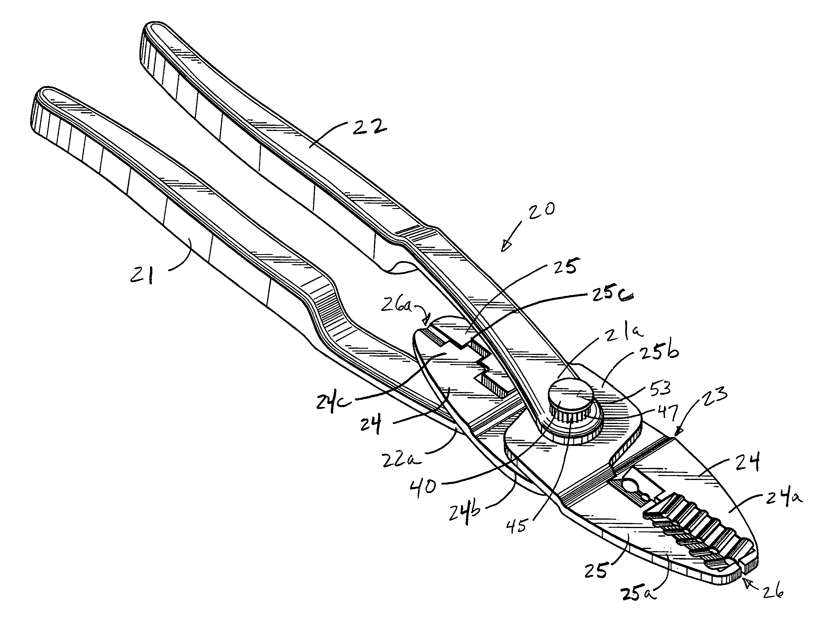 Indexable pliers-type tool