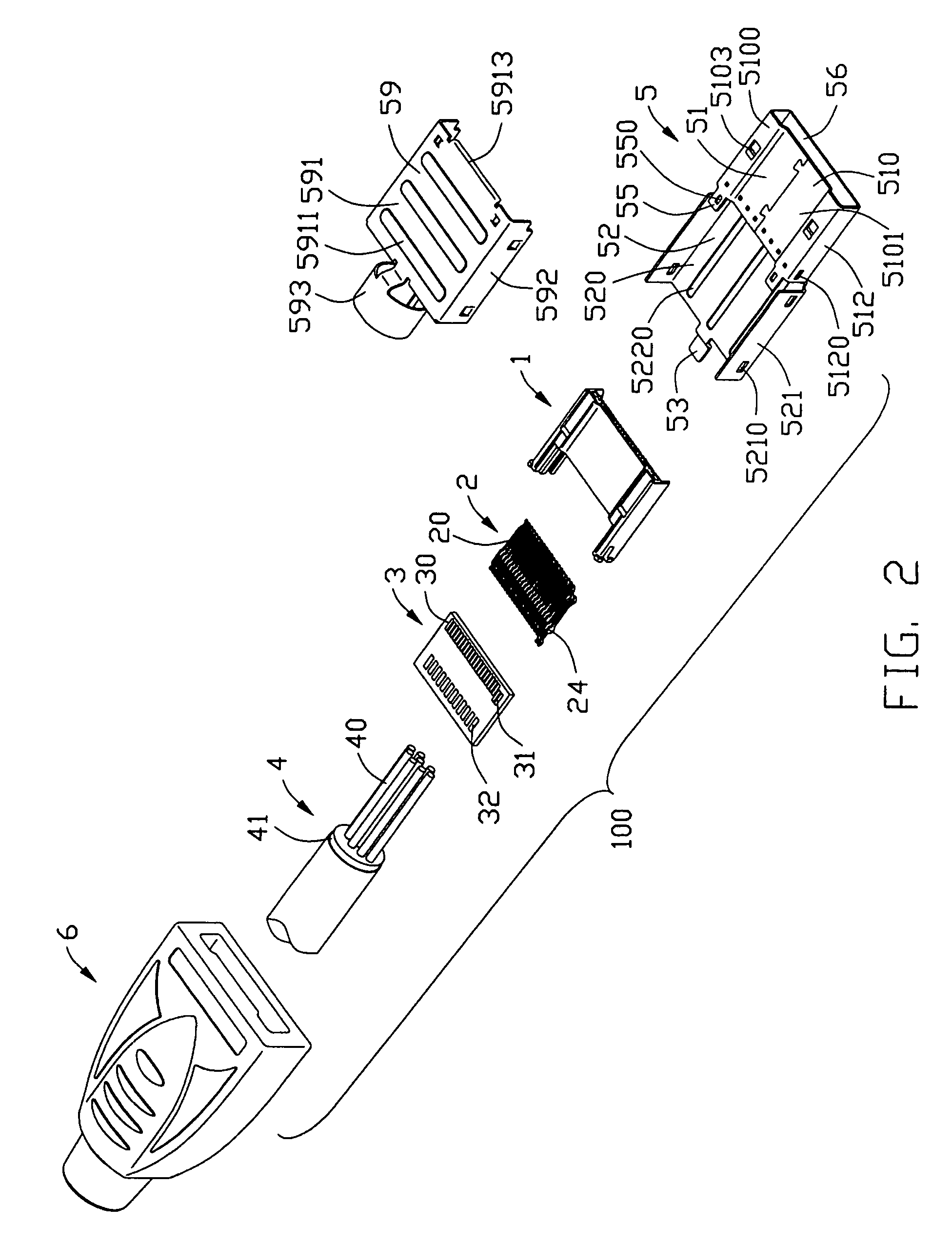 Electrical connector assembly with reduced crosstalk and electromaganectic interference