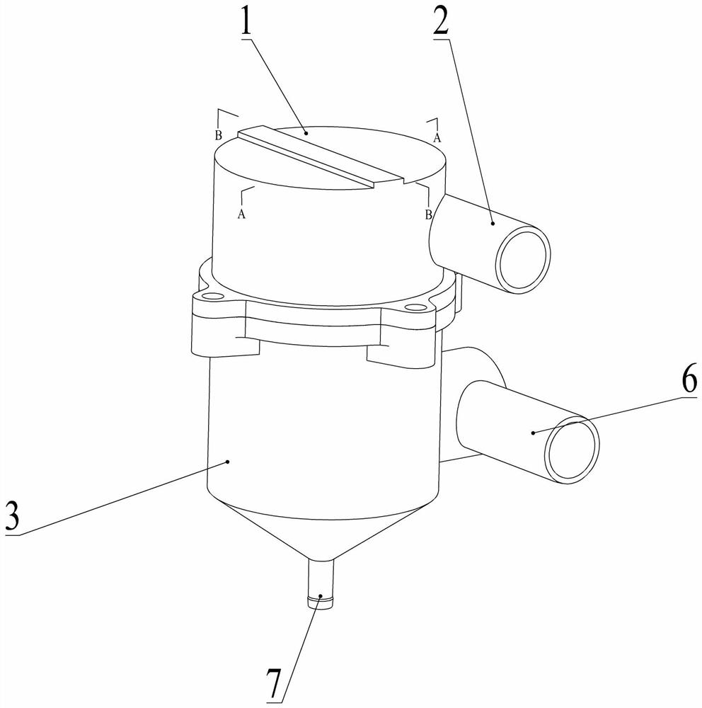 A drum type high-efficiency diesel oil-gas separator