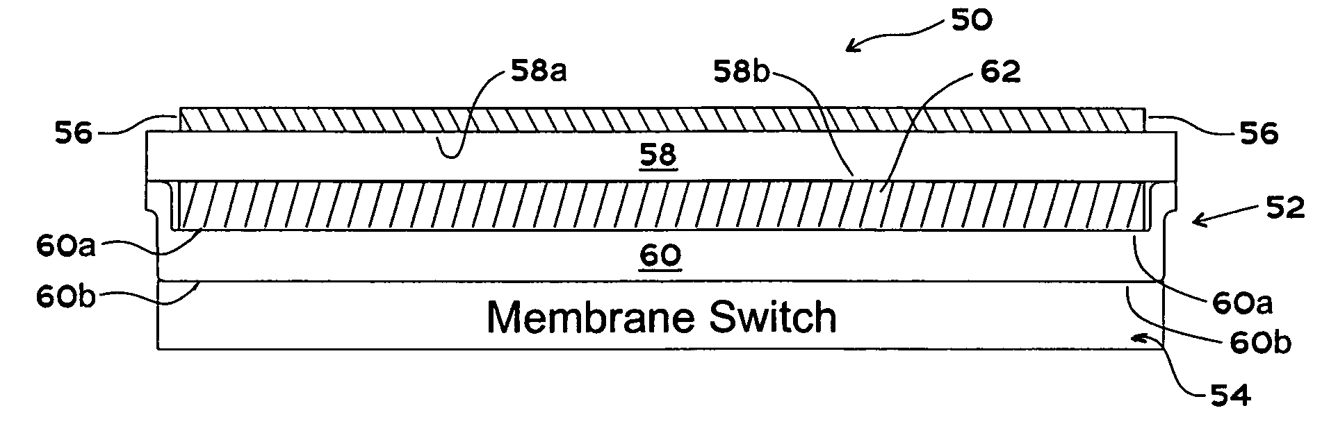 Electroluminescent lamp membrane switch