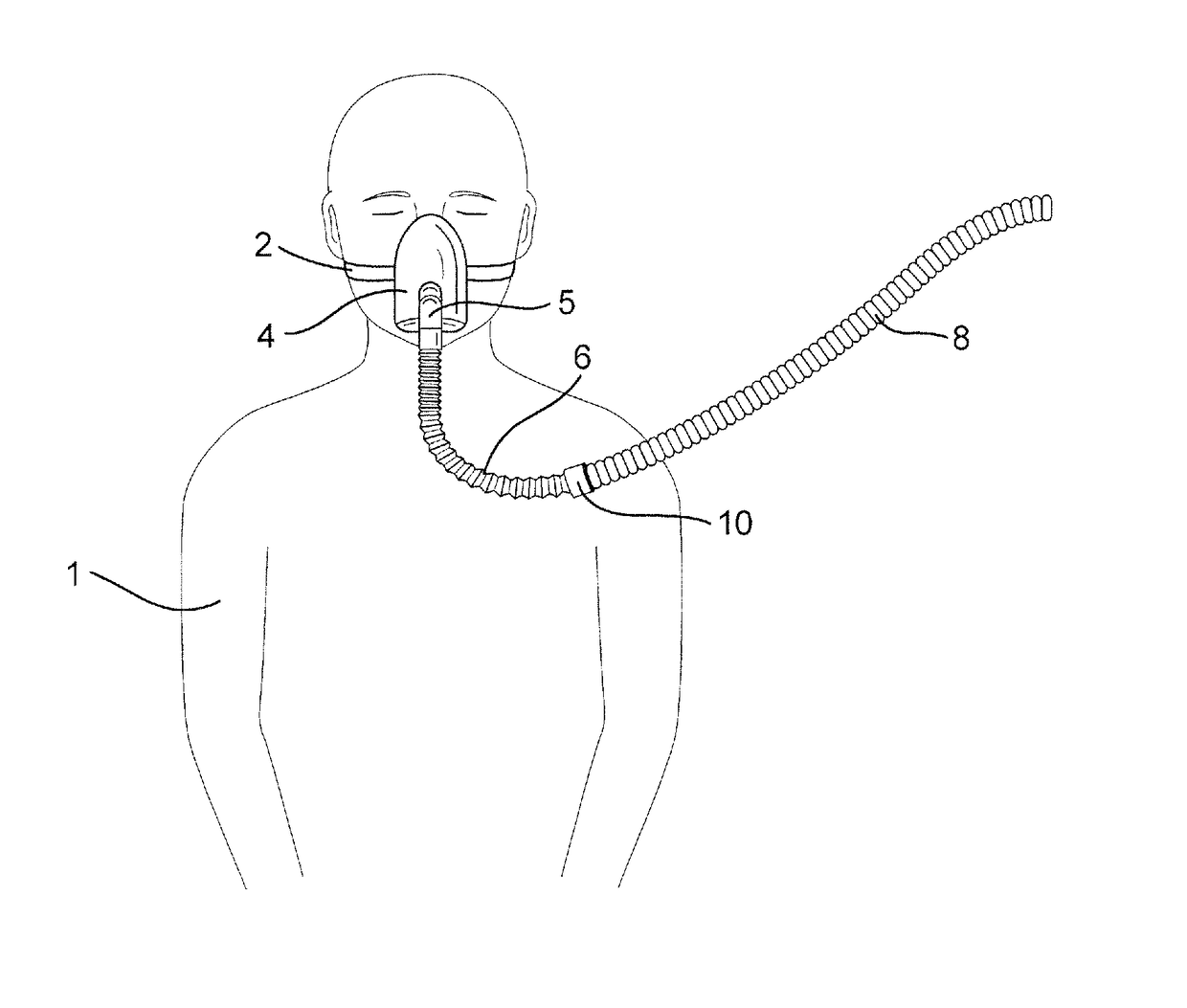 Retractable tube for CPAP