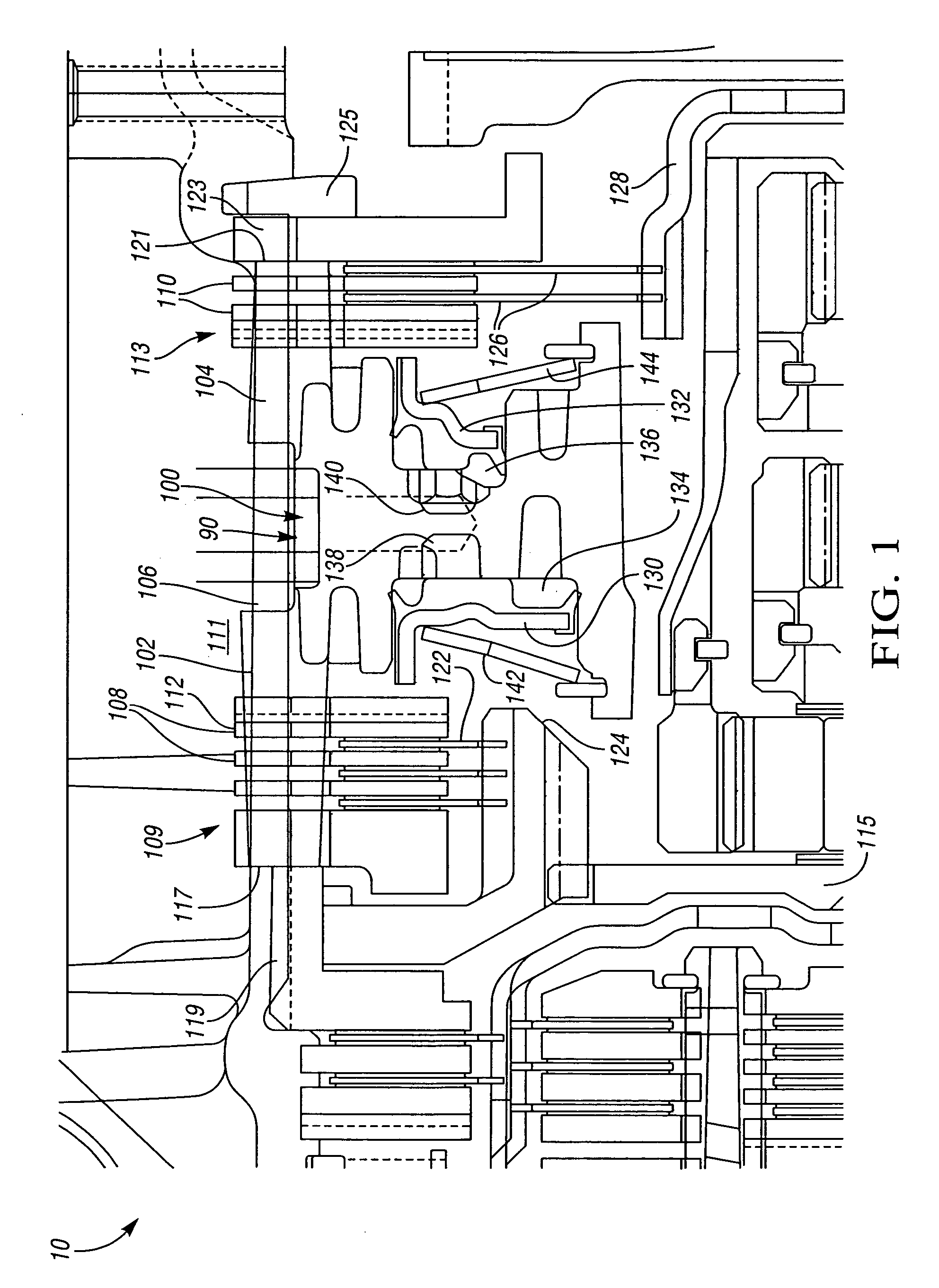 Support housing for torque-transmitting mechanisms in a power transmission