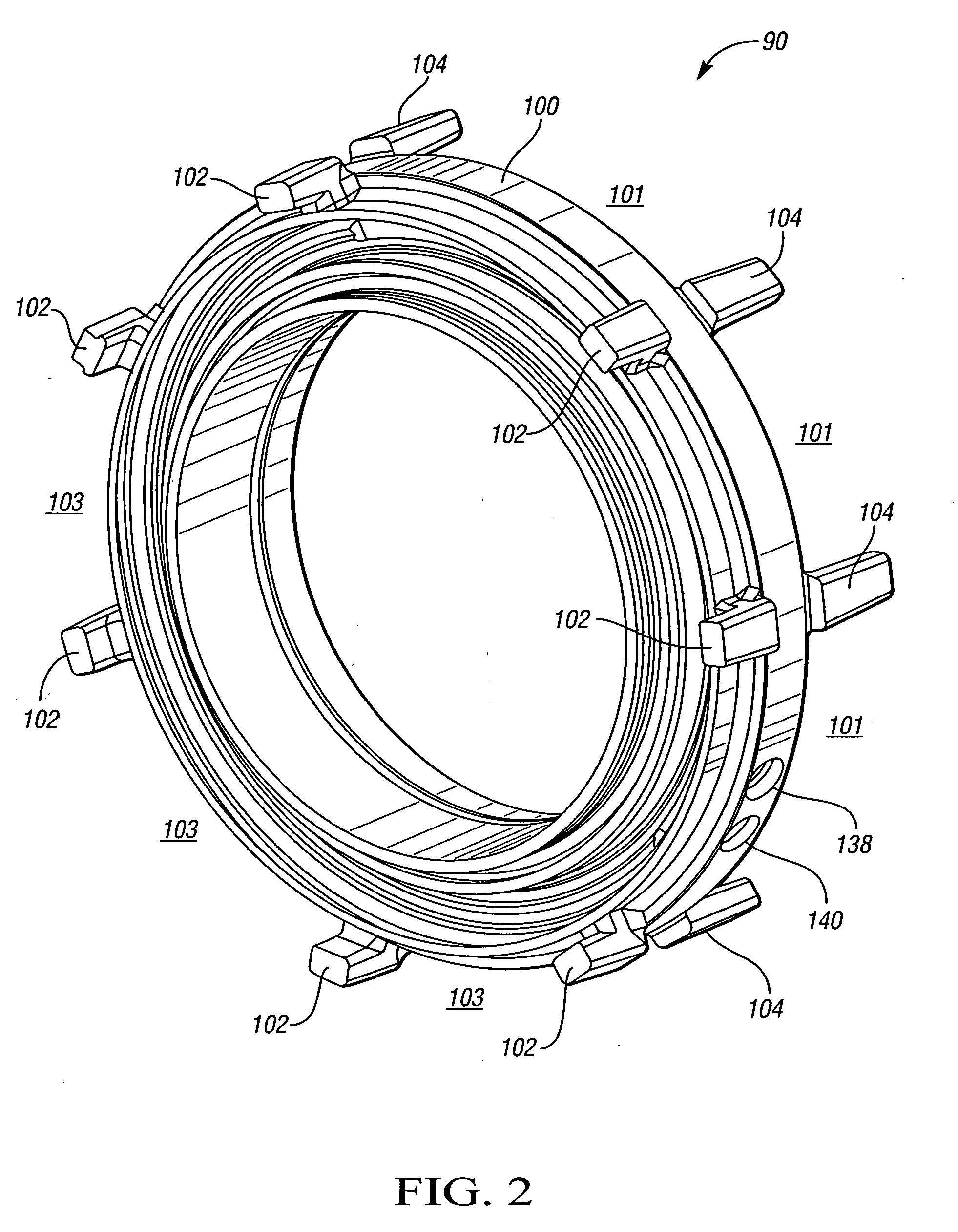 Support housing for torque-transmitting mechanisms in a power transmission