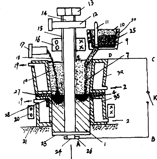 Process for producing hard phase strengthened metal base composite material