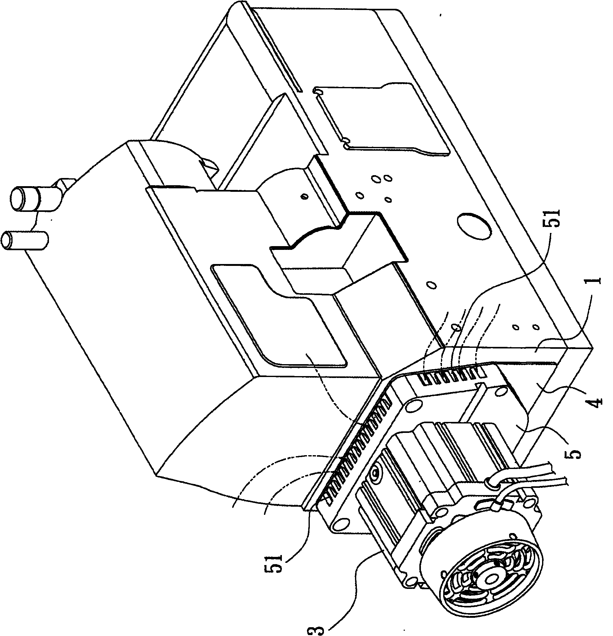 Heat dissipating method for sewing machine with direct-drive motor