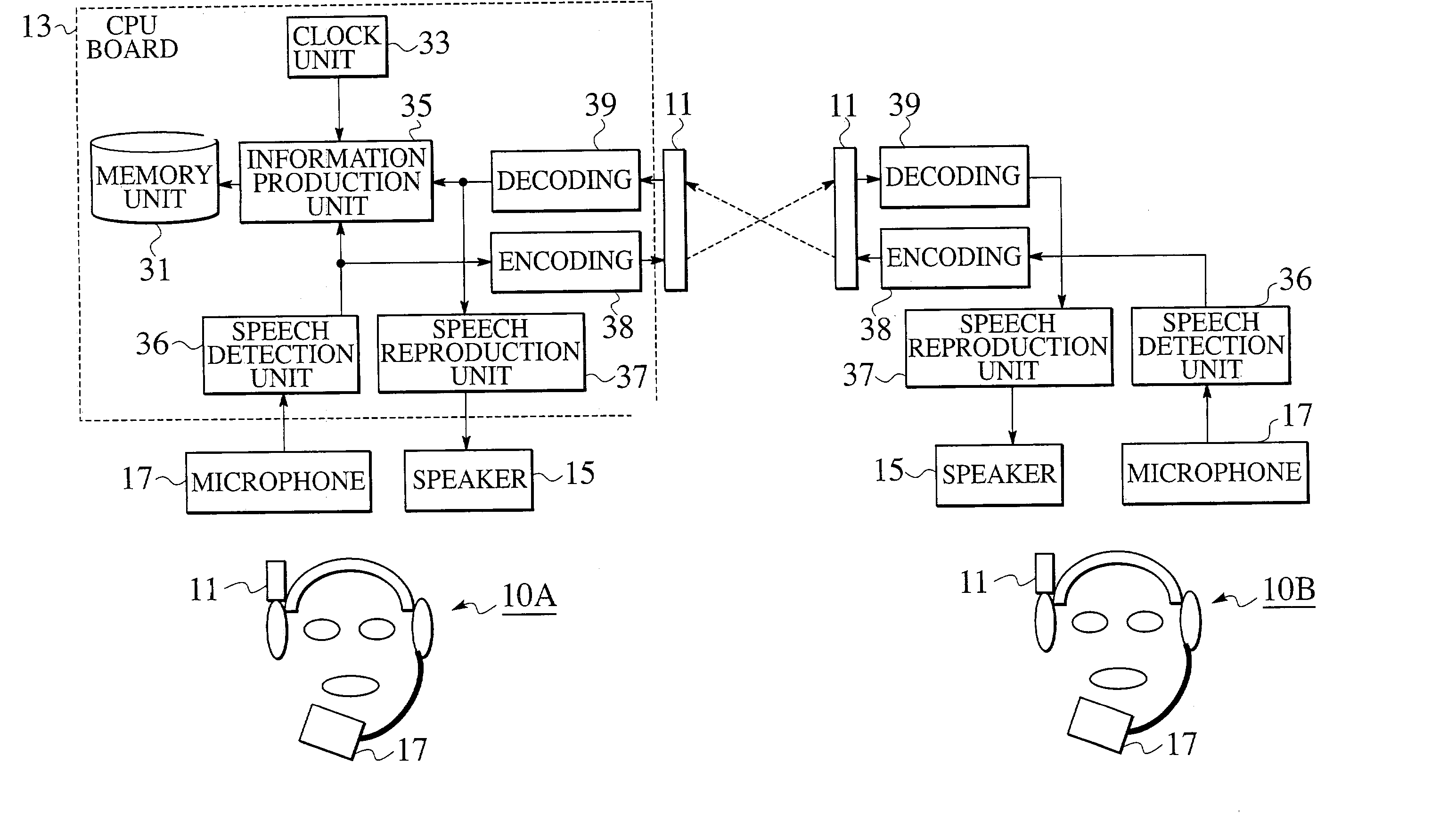 Headset with radio communication function and communication recording system using time information