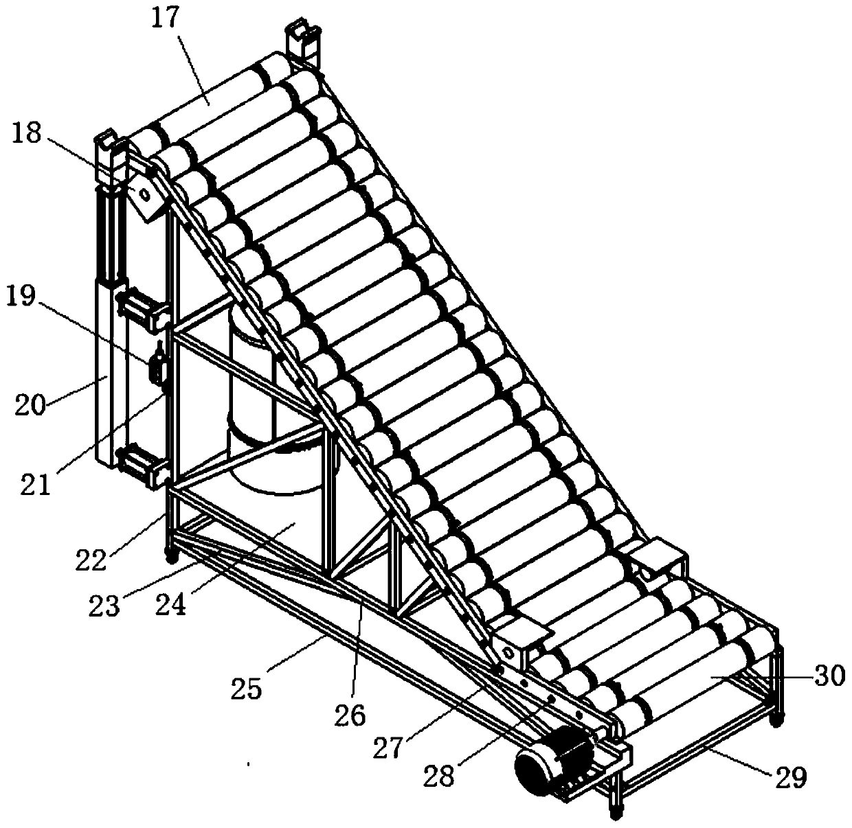 Movable exhaust pipe material frame system