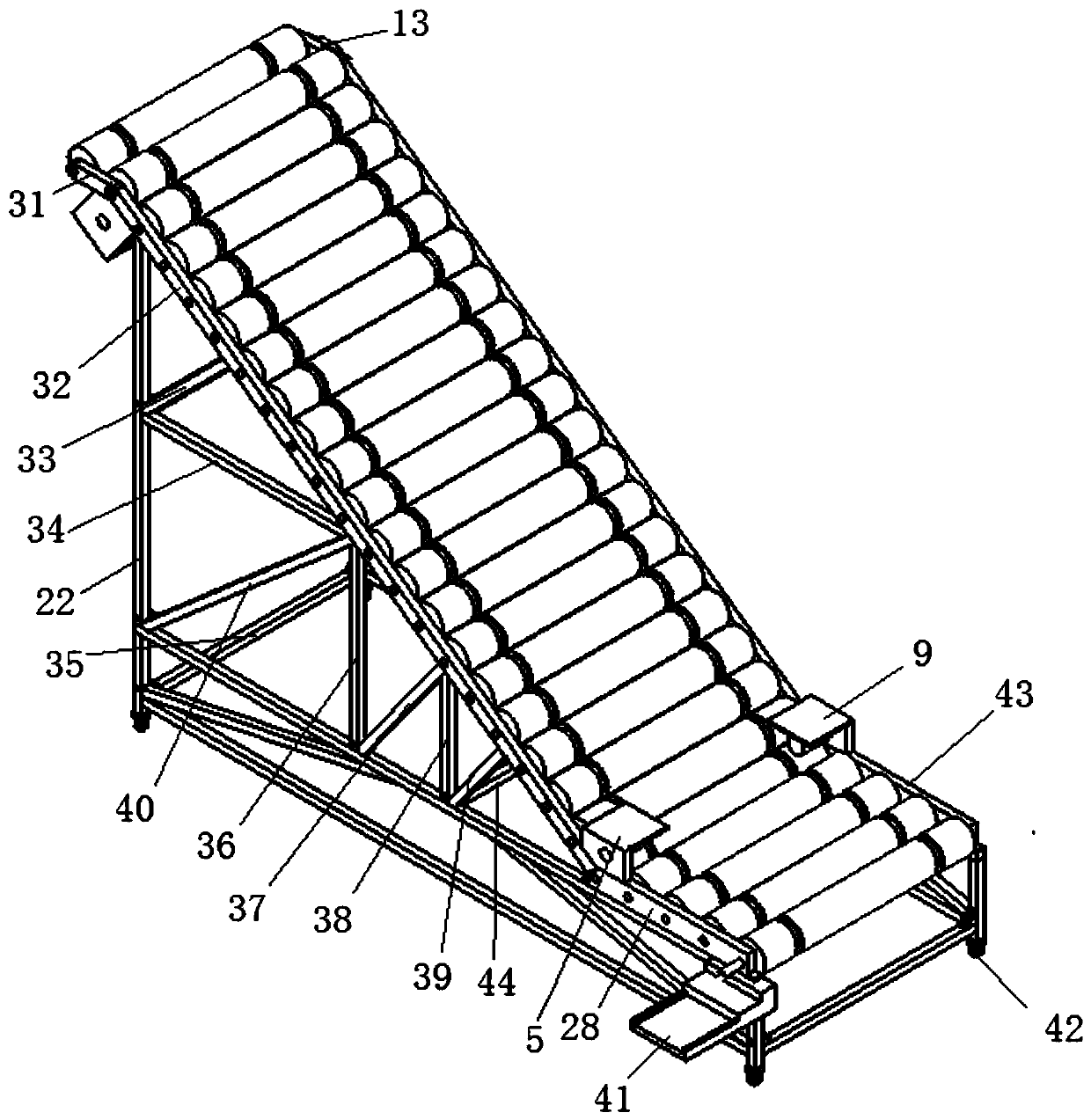 Movable exhaust pipe material frame system