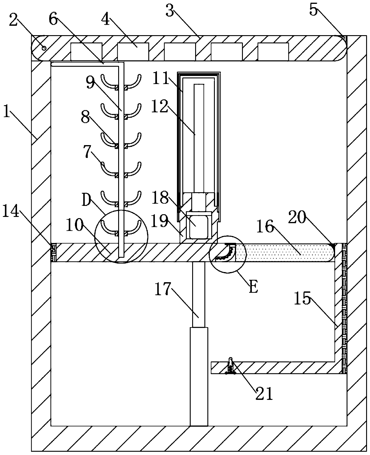 Telescopic control cabinet box used for household appliances