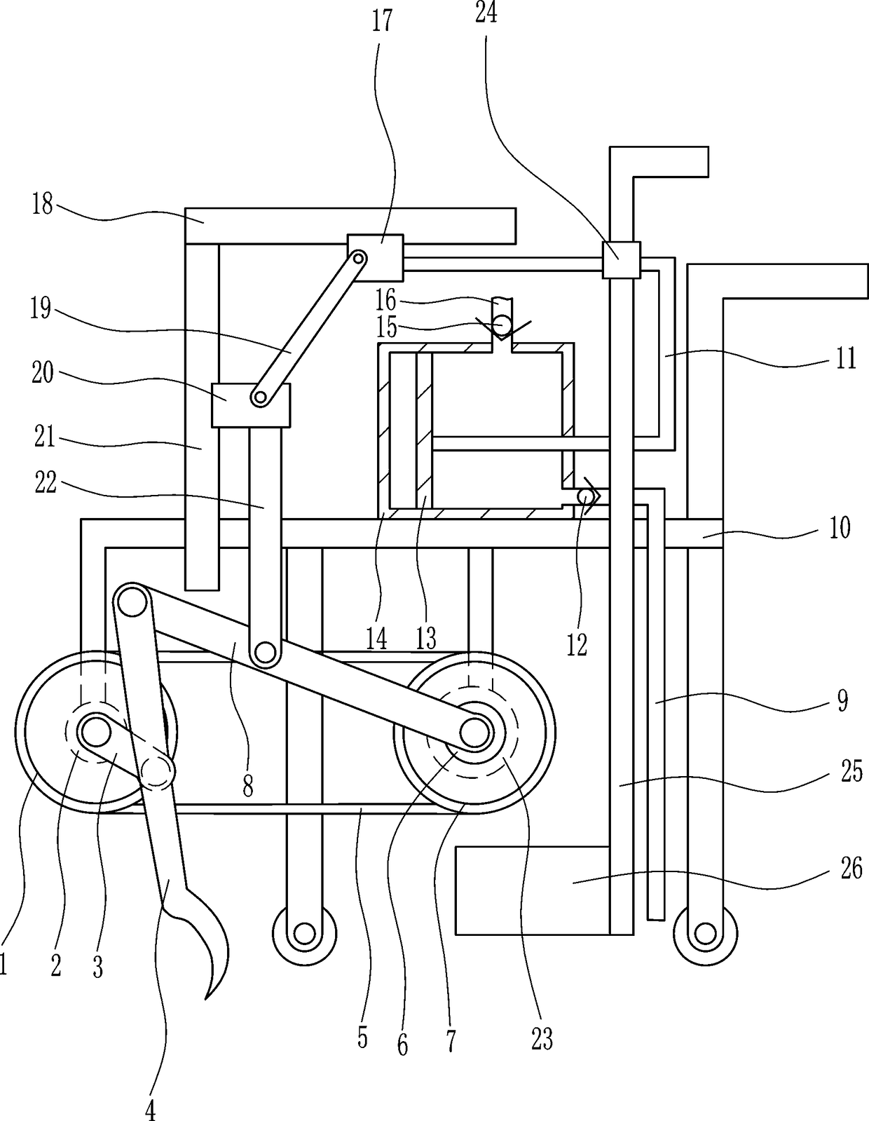 Ditching and irrigation machine for farmland drainage