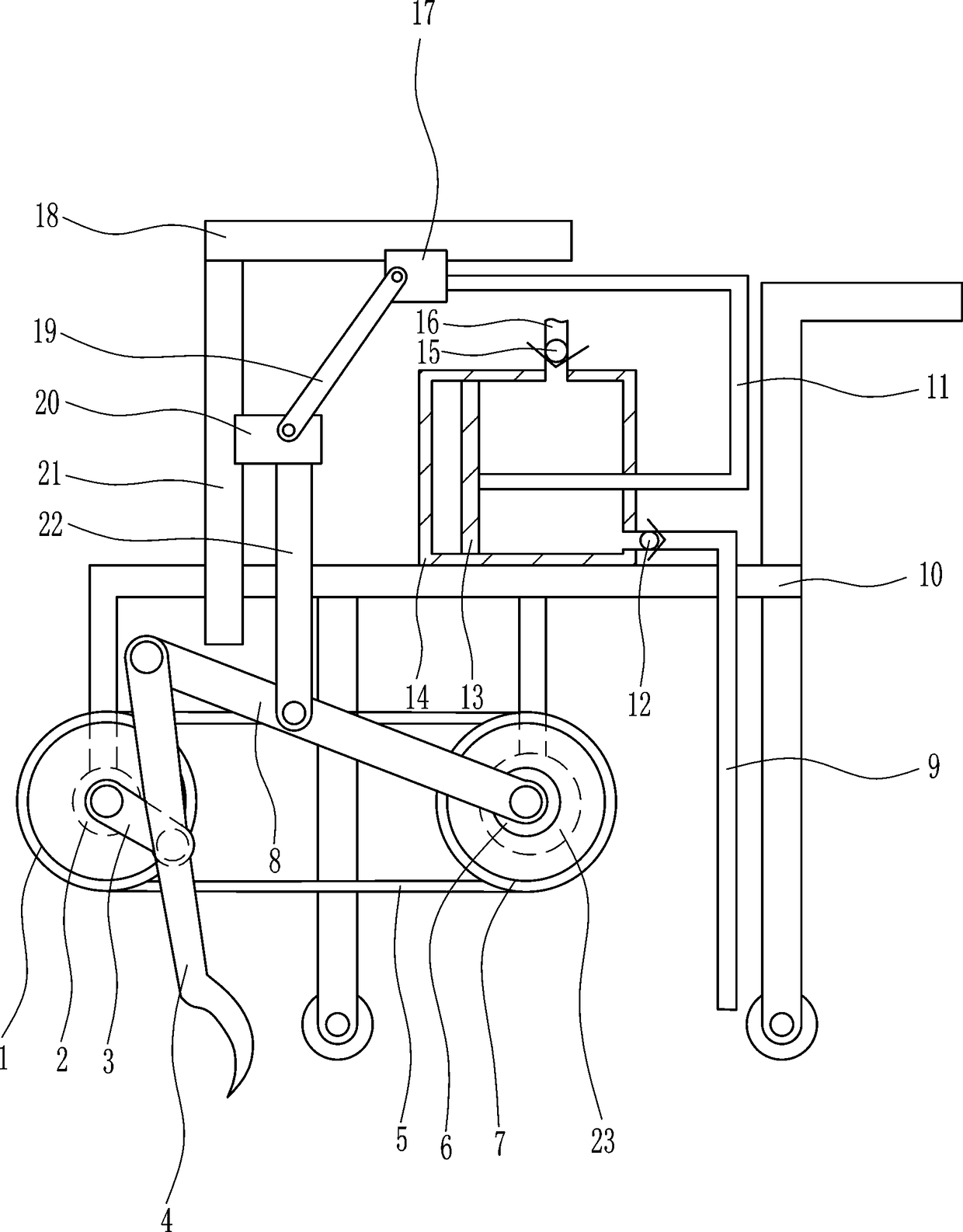 Ditching and irrigation machine for farmland drainage