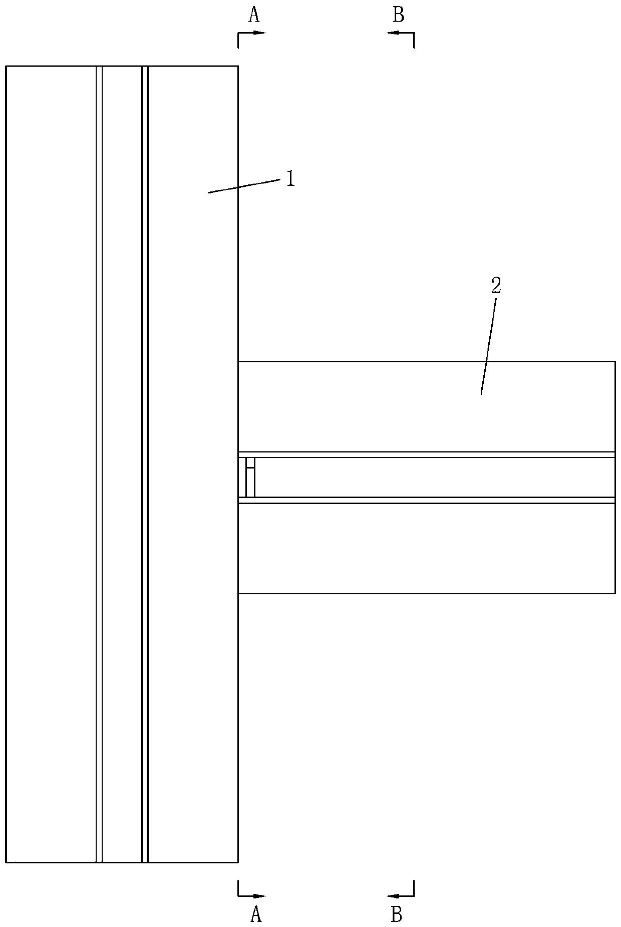 Curtain wall keel connecting structure for final installation of horizontal keels