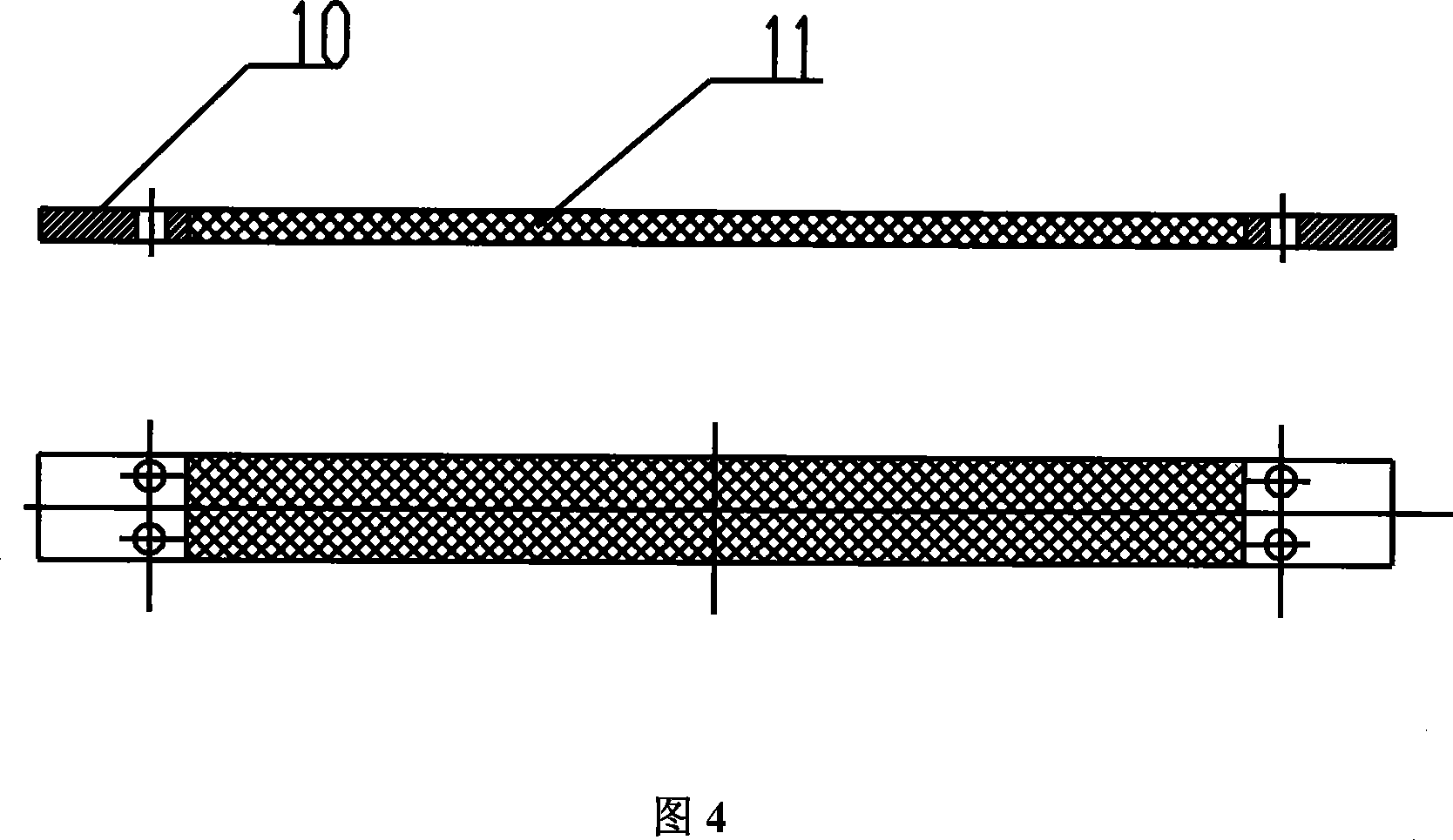 Soft conductive structure in cathode roller of foil manufacturing machine and manufacturing method