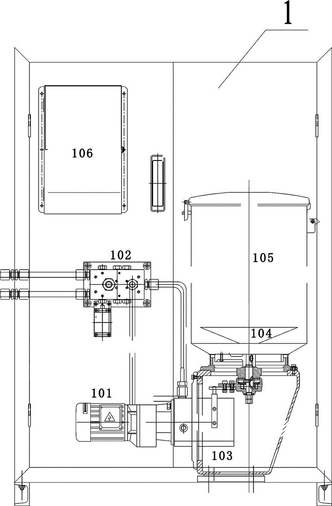 Entire shafting synchronous shaft automatic forced lubrication pressure device and method