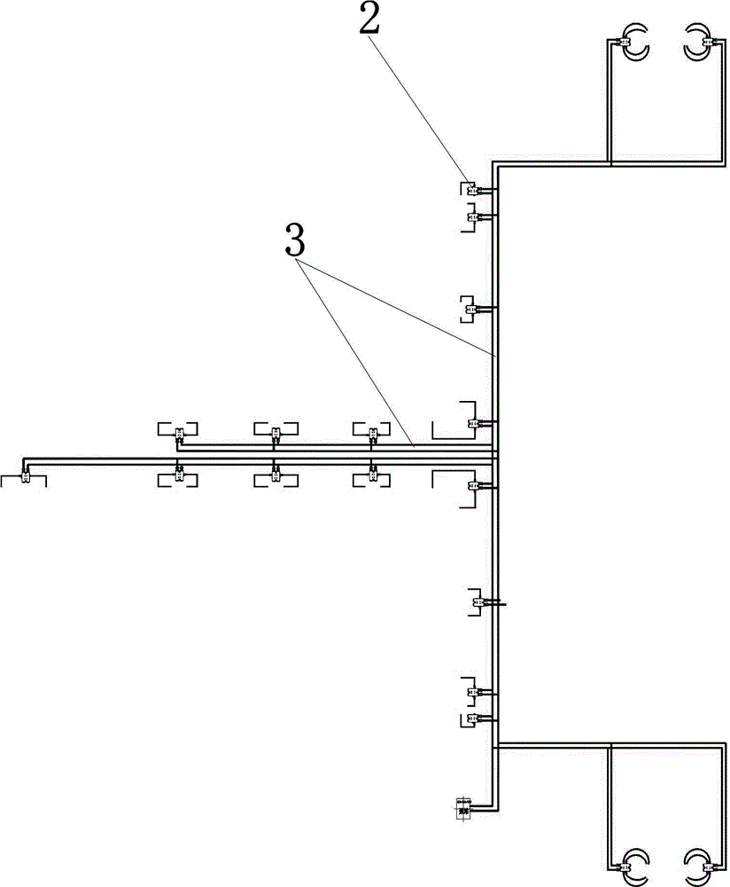 Entire shafting synchronous shaft automatic forced lubrication pressure device and method