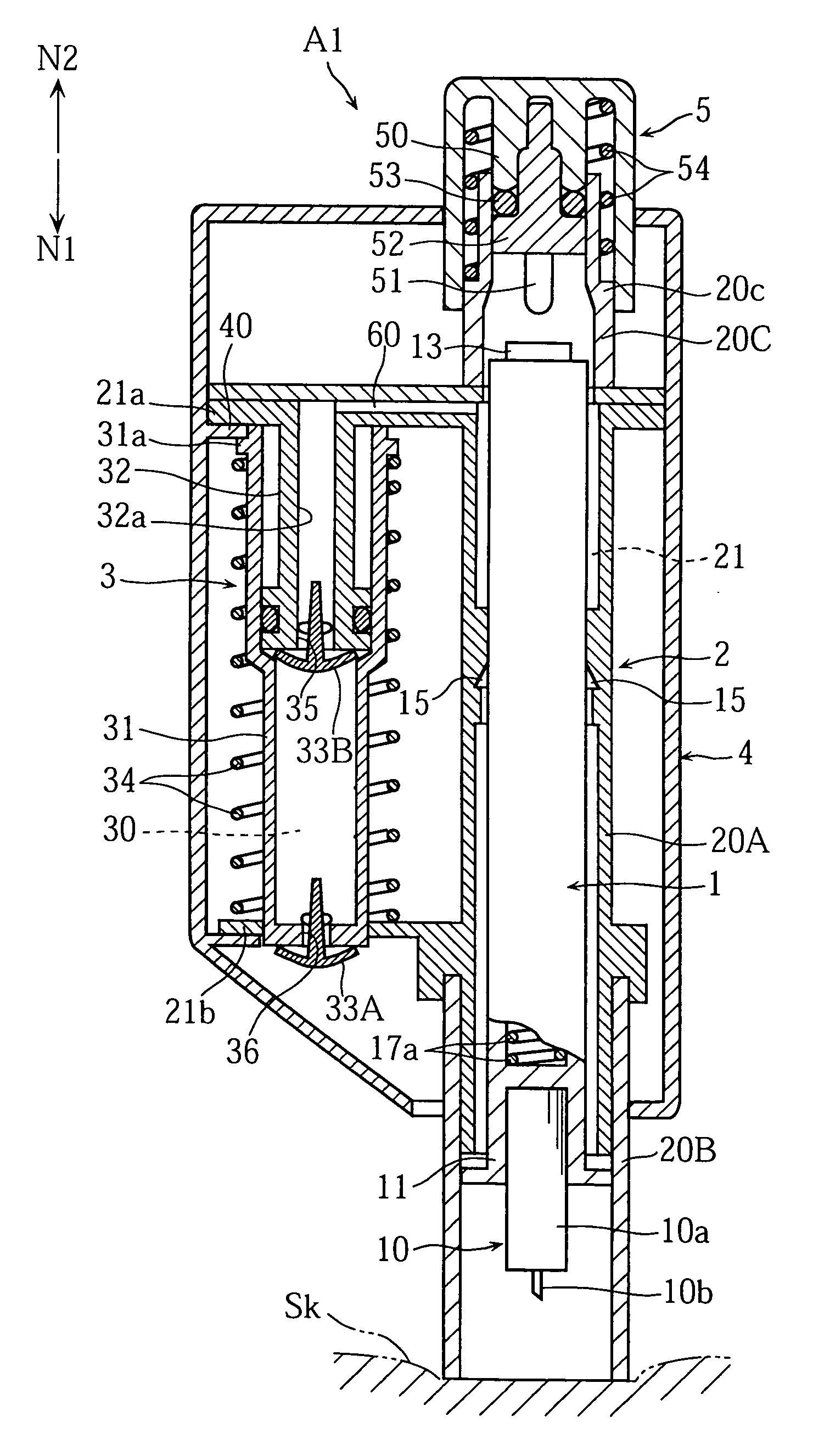 Lancing device, method of making lancing device, pump mechanism, and sucking device
