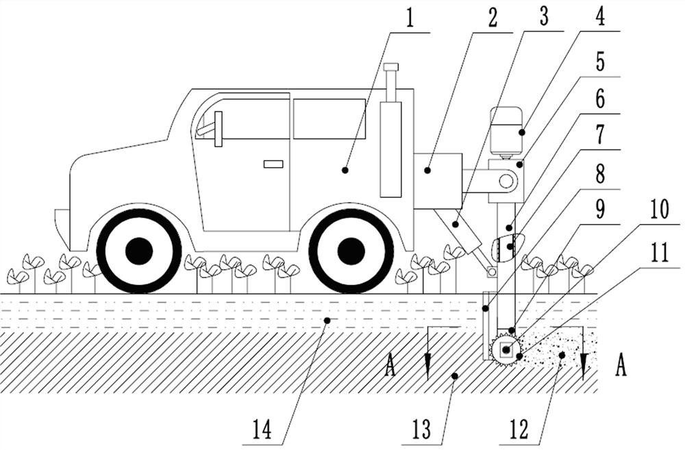 High-yield farming method for sugarcane perennial roots in dry land with loose soil and water storage