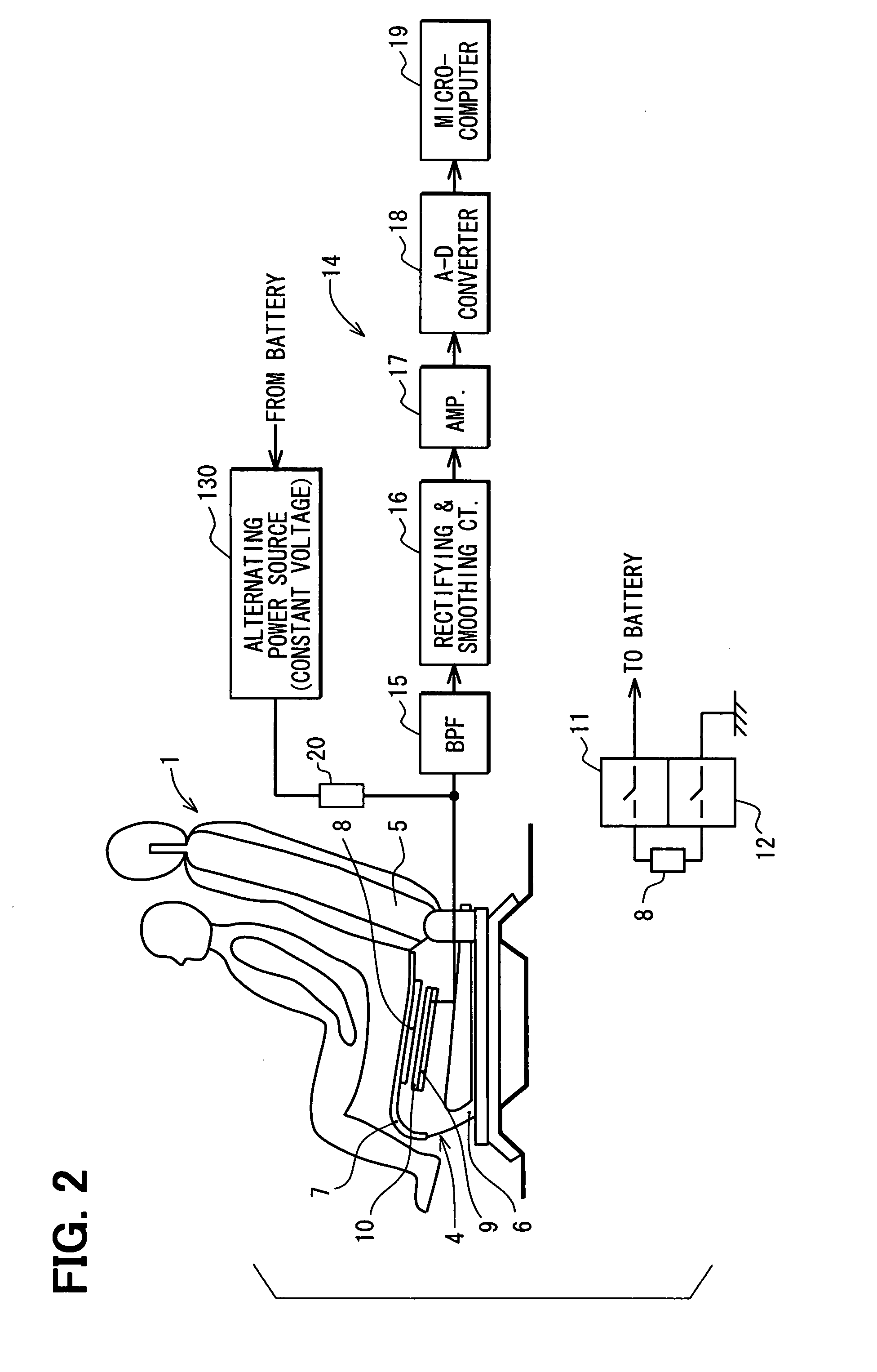 Passenger seat device having occupant detector embedded in seat of automotive vehicle