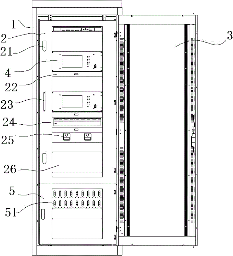 Front patch panel cabinet