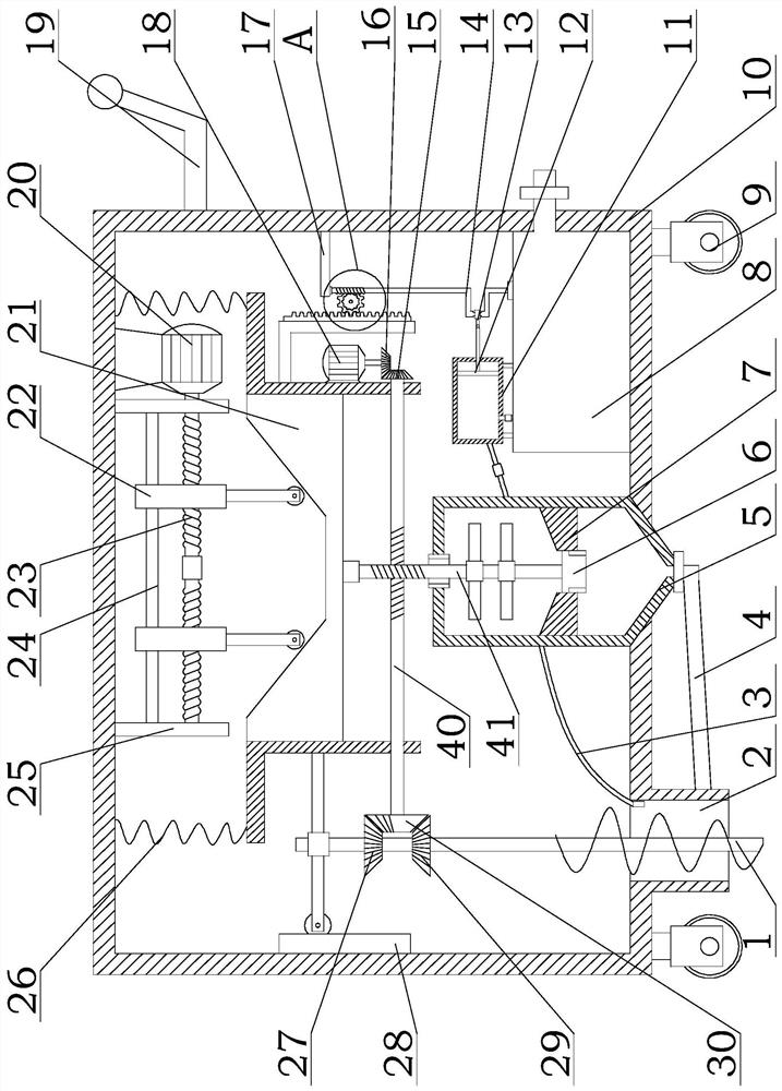Orchard synchronous fertilizing and watering device