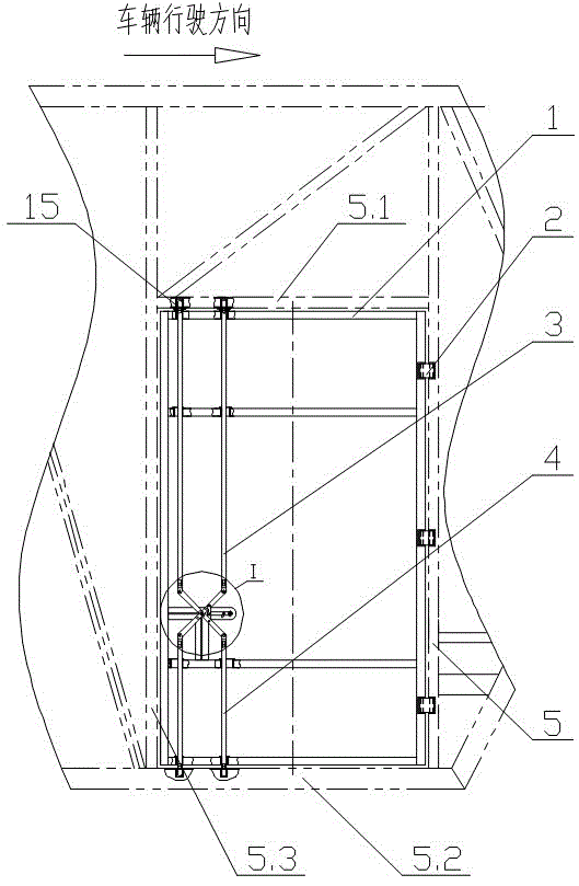 Built-in biaxial hinged door lock mechanism