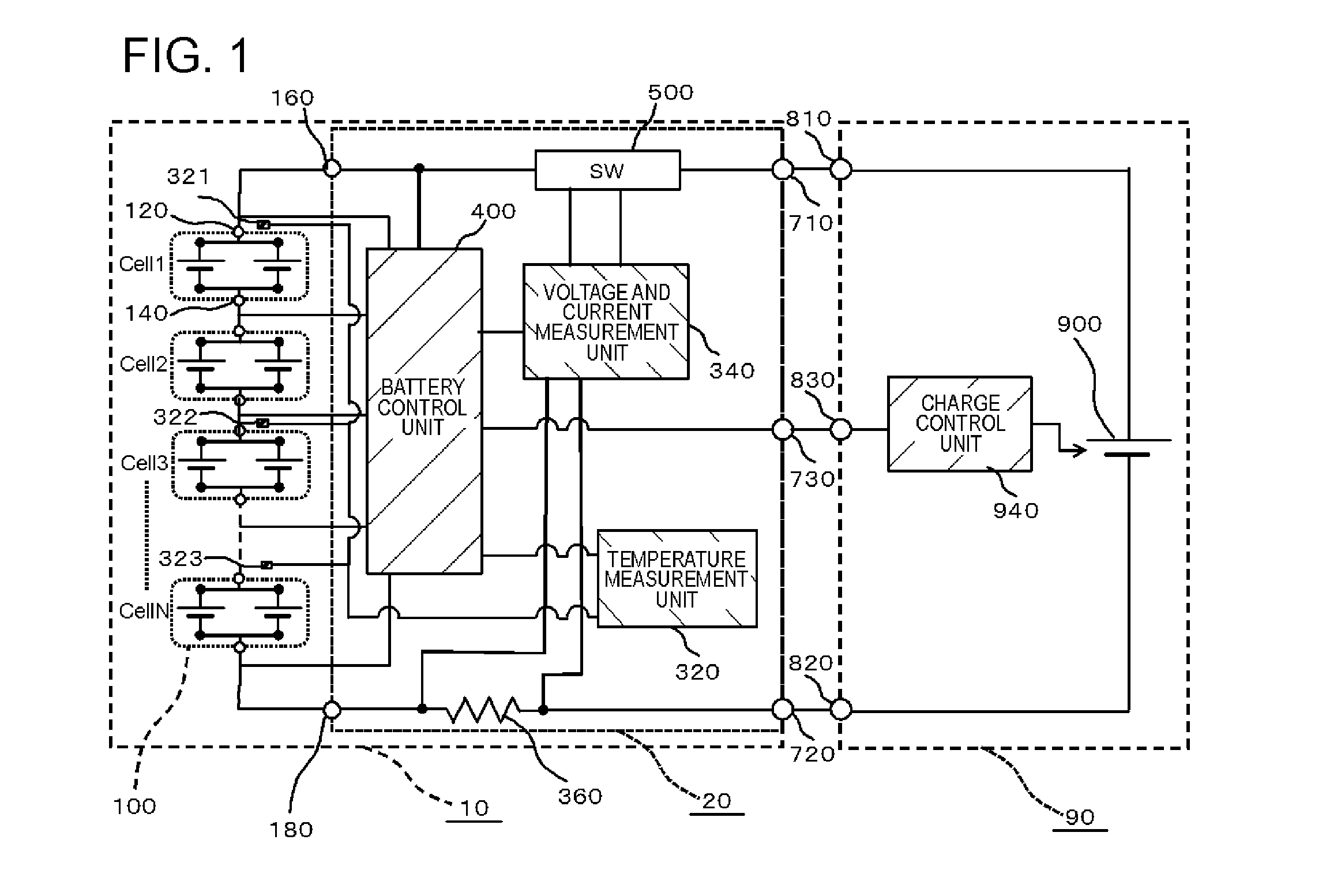 Battery control system and battery pack