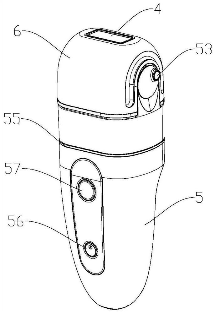 A visual beauty instrument with rotatable head