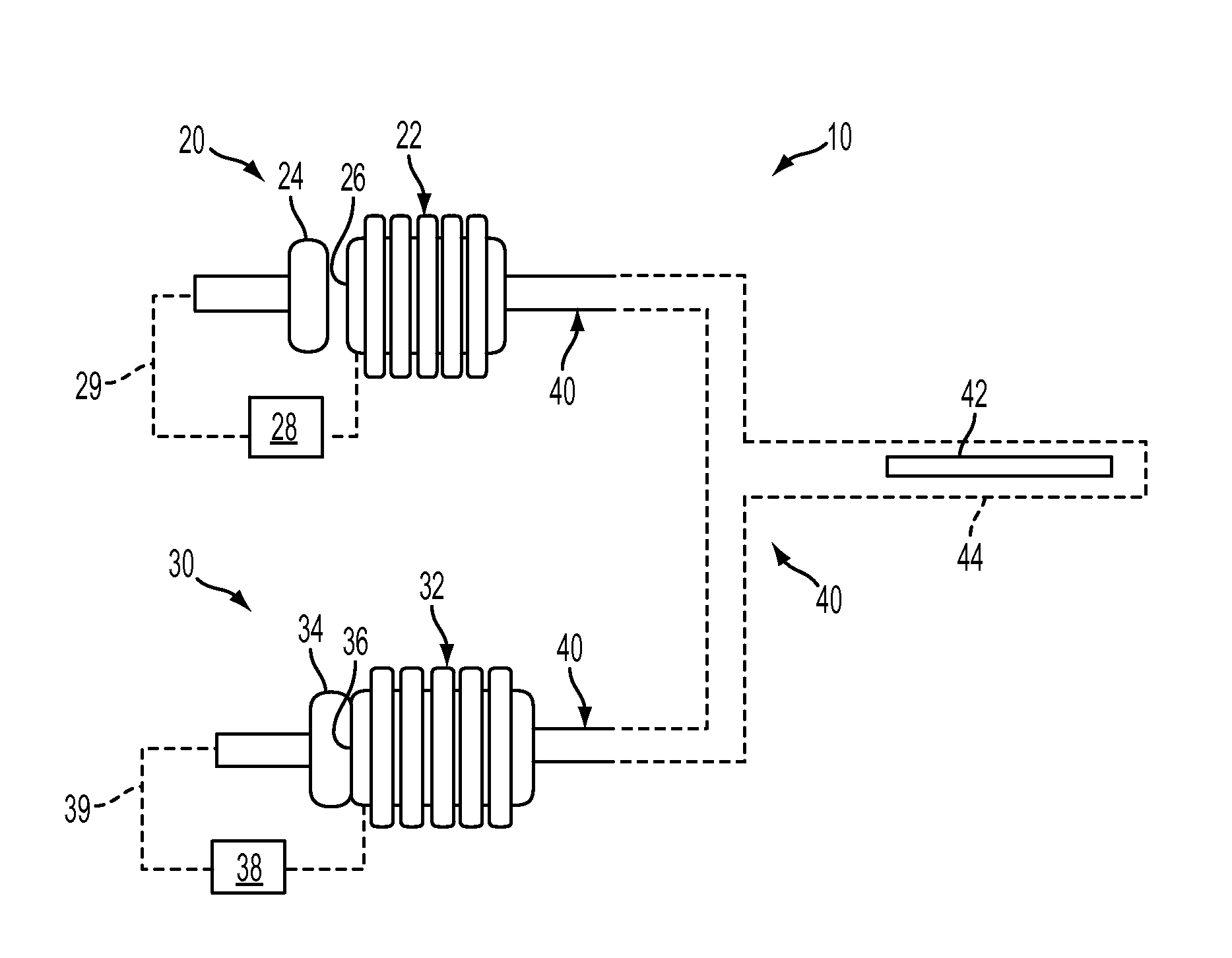 Pneumatic detector assembly with bellows