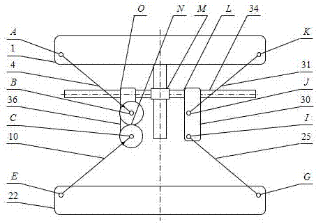 Platform perpendicular lifting mechanism with unchanged gravitational torque