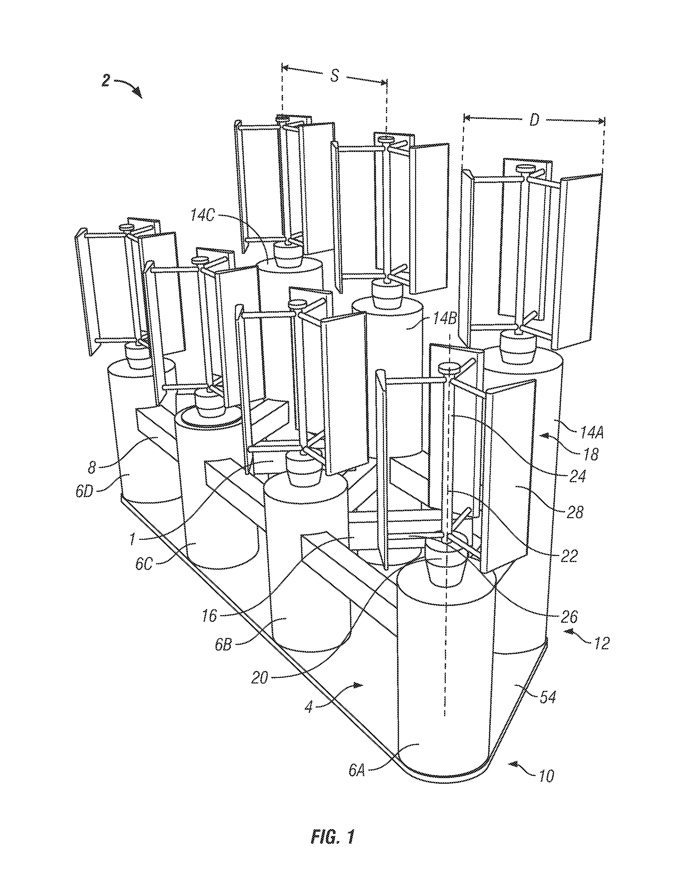 Floating vertical axis wind turbine module system and method